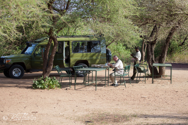 Frukost i Lake Manyara, Tanzania
