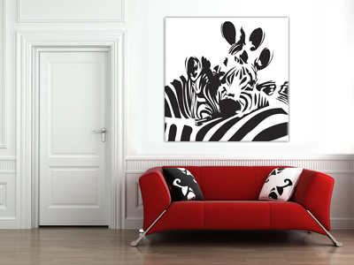 Bee Thalin Photo Art - canvastavla zebra